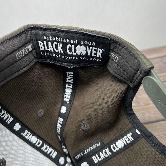 Black Clover Live Lucky Golf Snapback Hat Olive Green Embroidered OSFA - Picture 12 of 13